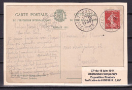 D 819 / N° 138 SUR CARTE POSTALE - 1877-1920: Semi Modern Period