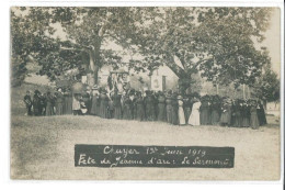 Carte Photo Fête De Jeanne D'Arc  Le 1er Juin 1919 à Chuyer (42) - Other & Unclassified