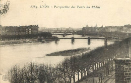 69 - Lyon - Perspeclive Des Ponts Du Rhône  - Oblitération Ronde De 1916 - Tampon Militaire Du Capitaine Commandant Du 6 - Other & Unclassified