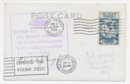 Card / Postmark USA 1934 Byrd Antarctic Expedition II - Photo Postcard Whale - Arctic Expeditions