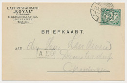 Firma Briefkaart Groningen 1907 - Cafe Restaurant Royal - Unclassified