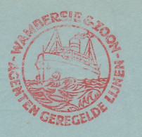 Meter Cover Netherlands 1939 Shipping Company Wambersie - Ships