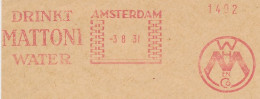 Meter Cover Netherlands 1931 Water - Mineral Water - Drink Mattoni Water  - Other & Unclassified