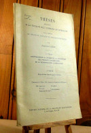 LAFON Madeleine - CONTRIBUTION A L'ETUDE DE LA FORMATION DES PRODUITS SECONDAIRES DE LA - Autres & Non Classés