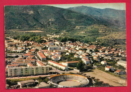 A107 66  PYRENEES  ORIENTALES  CERET VU DU CIEL LA VILLE  ET SES ARENES - Ceret