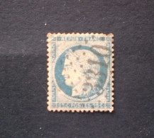 FRANCE FRANCIA 1871 CERES 25 CENT BLEU N.60B (YVERT) OBLITERE 3310 Sarzeau - 1871-1875 Cérès