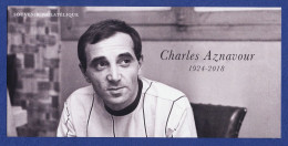 FRANCE Charles Aznavour Souvenir Contenant Un Feuillet Illustré. Cinéma, Film, Movie, Chanteur. - Cinema