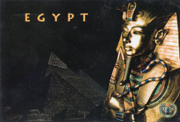 CPM - EGYPTE - MASQUE DE TOUTHANKAMON ET LES PYRAMIDES - Other & Unclassified
