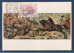 Italie - Carte Maximum - Vittore Carpaccio - Saint Georges Tue Le Dragon - 1977 - Maximum Cards