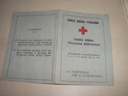 TESSERA CROCE ROSSA ITALIANA GIOVANILE - Documents Historiques