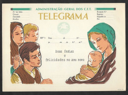 Portugal Télégramme Pâques Jésus Et Marie Easter Jesus And Mary Telegram - Lettres & Documents