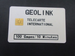 TAAF GEOLINK PHONE CARD 10 MINUTES - TAAF - Terres Australes Antarctiques Françaises