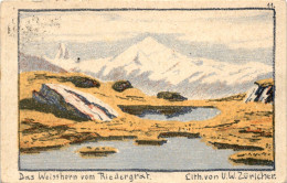 Das Weisshorn Vom Riedergrat * Poststempel Riederalp 27. 8. 1928 - Riederalp