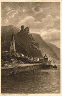 71471911 St Goarshausen Rheinpanorama Mit Burg Katz Kuenstlerkarte St Goarshause - Loreley