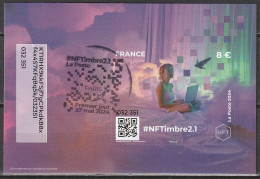 2024 - NFT #2 TIMBRE ADHESIF 2024 - OBL 1er JOUR - "NFTimbre2.1" Avec Certificat Numérique - Oblitérés