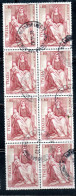 ITALIA REPUBBLICA ITALY 1978 NATALE CHRISTMAS NOEL WEIHNACHTEN NAVIDAD LIRE 80 BLOCCO BLOCK USATO USED OBLITERE' - 1971-80: Used