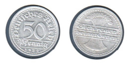 Allemagne 50 Pfennig 1922 G, KM# 27, Aluminium, Deutsches Reich, - 50 Rentenpfennig & 50 Reichspfennig