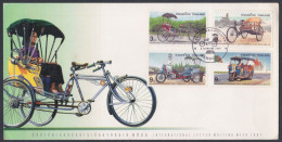 Thailand 1997 FDC International Writing Week, Cycle Rickshaw, Public Transport, Autorickshaw, Beach, Clock Tower, Cover - Thaïlande