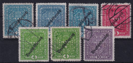AUSTRIA 1919 - Canceled - ANK 243Aa, 243Ab, 243Ba, 244, 245A, 245B, 246 I - Oblitérés