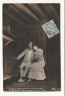 CPA Fantaisie . Couple . Femme Homme . Série N° 450 . 1906 - Couples