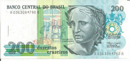 BRAZIL 200 CRUZEIROS N/D (1989) - Brazil