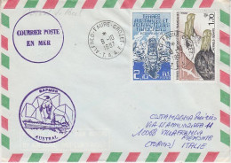 TAAF Cover St.Paul Et Amsterdam SA Sapmer  Signature Cpt. Ca Alfred Faure 8.10.1987 (AW243) - Lettres & Documents