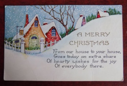 Cpa A Merry Christmas , From Our House To Your House...relief - Autres & Non Classés