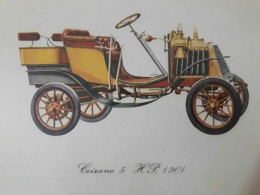 PRINT - "Ccirano 5 HP, 1901" - Italian 1968 Automobile / Car Print With Frame - Andere & Zonder Classificatie