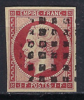 FRANCE Ca.1853: Le Y&T 18 Obl. "gros Points Carrés", Ni Pli Ni Aminci, TTB, Très Forte Cote - 1853-1860 Napoléon III