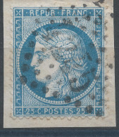 Lot N°83701 Variété/n°60/Fragment, Oblitéré GC 4245 VILLEFRANCHE-S-SAONE(68), Trait Blanc De L'œil Aux Raisins - 1871-1875 Cérès