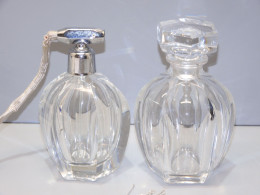 -1 VAPORISATEUR & 1 FLACON CRISTAL SAINT LOUIS Objets De Vitrine Collection    E - Verre & Cristal