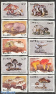 Zambia 1998 Mushrooms 10v, Mint NH, Nature - Mushrooms - Mushrooms