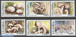 Uganda 2001 Mushrooms 6v, Mint NH, Nature - Mushrooms - Mushrooms