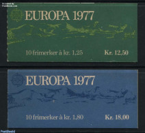 Norway 1977 Europa, 2 Booklets, Mint NH, History - Nature - Europa (cept) - Water, Dams & Falls - Stamp Booklets - Ungebraucht