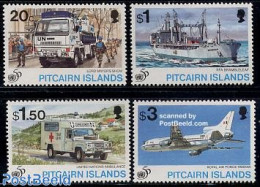 Pitcairn Islands 1995 50 Years U.N.O. 4v, Mint NH, History - Transport - United Nations - Automobiles - Aircraft & Avi.. - Cars