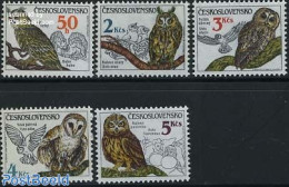 Czechoslovkia 1986 Owls 5v, Mint NH, Nature - Birds - Birds Of Prey - Owls - Altri & Non Classificati