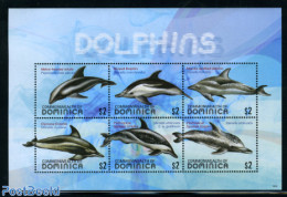 Dominica 2009 Dolphins 6v M/s, Mint NH, Nature - Sea Mammals - Dominicaine (République)