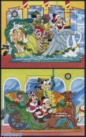 Dominica 1990 Christmas, Disney 2 S/s, Mint NH, Religion - Various - Christmas - Fairs - Art - Disney - Christmas