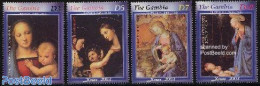 Gambia 2003 Christmas 4v, Mint NH, Religion - Christmas - Art - Paintings - Christmas