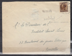 Brief Van Bxl Brussel Herbestal Naar Bruxelles Met Langstempel Rivage - Linear Postmarks