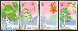 Hong Kong 1988 Trees 4v, Mint NH, Nature - Flowers & Plants - Trees & Forests - Unused Stamps