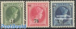 Luxemburg 1929 Overprints 3v, Unused (hinged) - Unused Stamps