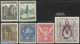 Luxemburg 1947 Willibrord Abbey Echternach 6v, Unused (hinged), History - Religion - Coat Of Arms - Cloisters & Abbeys.. - Nuovi