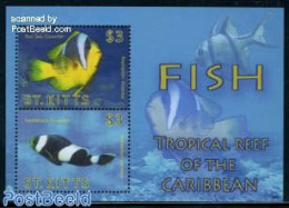 Saint Kitts/Nevis 2010 Fish 2v M/s, Mint NH, Nature - Fish - Fishes