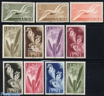 Ifni 1954 Definitives 11v, Mint NH, Nature - Birds - Cacti - Flowers & Plants - Cactus