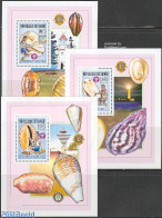 Guinea, Republic 2002 Scouting/shells 3 S/, Mint NH, Nature - Sport - Various - Shells & Crustaceans - Scouting - Ligh.. - Vie Marine