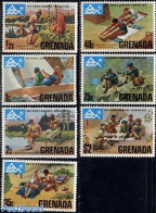 Grenada 1975 World Jamboree Norway 7v, Mint NH, Sport - Transport - Sailing - Scouting - Ships And Boats - Voile