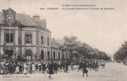 56 LORIENT.  MERVILLE   Le Groupe Scolaire Et L'Avenue De Merville   SUP PLAN 1916...avec éléves  RARE. VOIR DESCRIPTION - Lorient