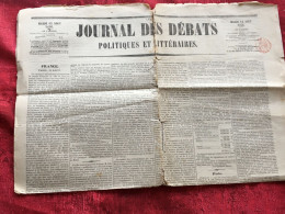 Journal Original Débats Politiques Littéraires Français 12/8/1836-belle Imprimerie Gutenberg-junk Journal Scrapbooking - 1800 - 1849