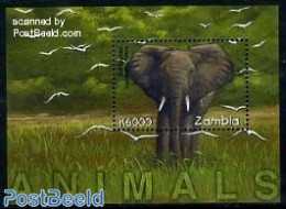 Zambia 2001 African Elephant S/s, Mint NH, Nature - Animals (others & Mixed) - Elephants - Zambie (1965-...)